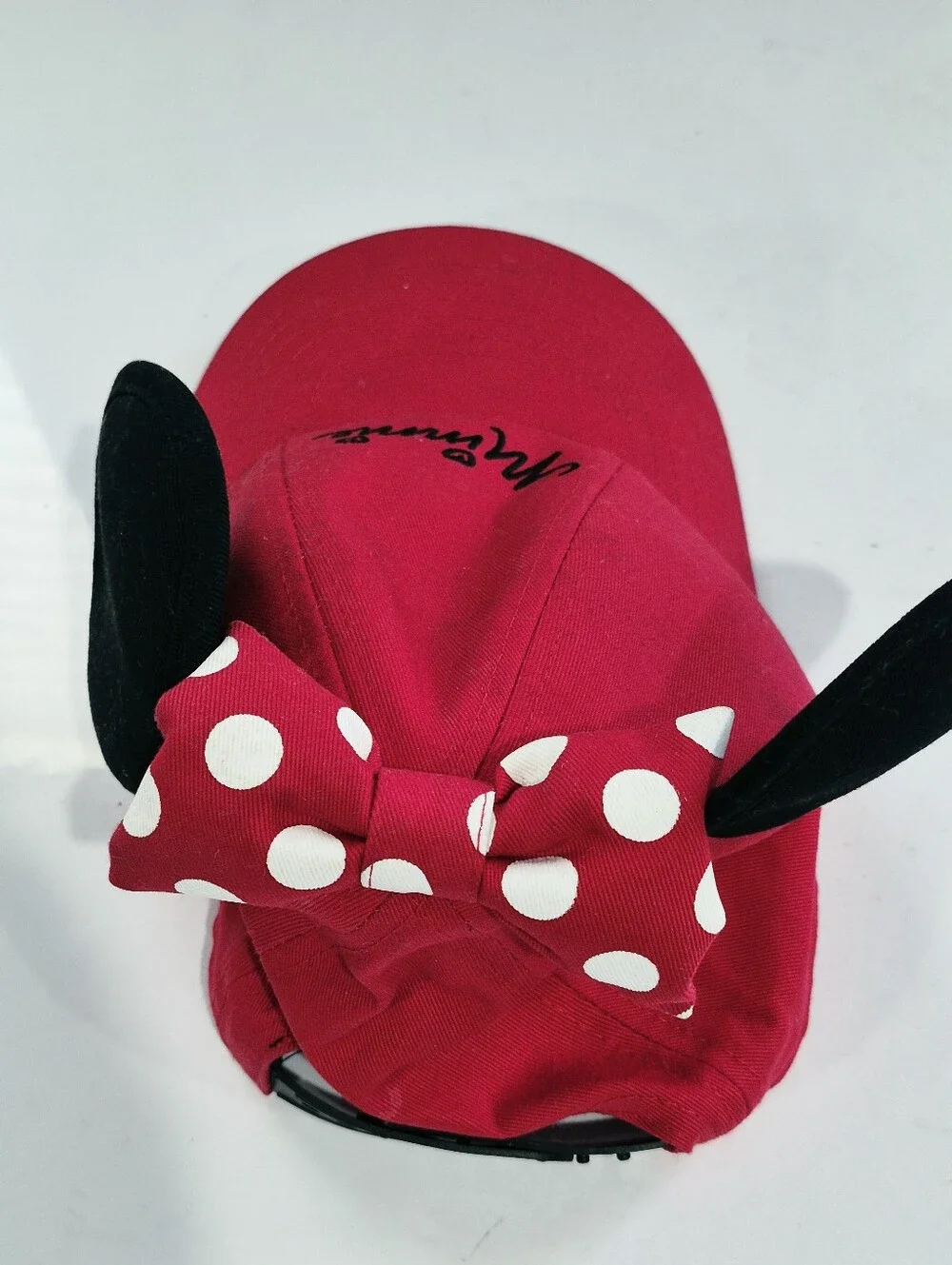 Minnie Mouse Red Polka Bow Baseball Cap